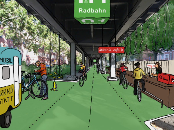 Radbahn sketch cycle path