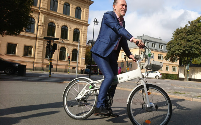 Stockholm Helldén Lövin Bikesharing Leihrad E-Bike Sharing