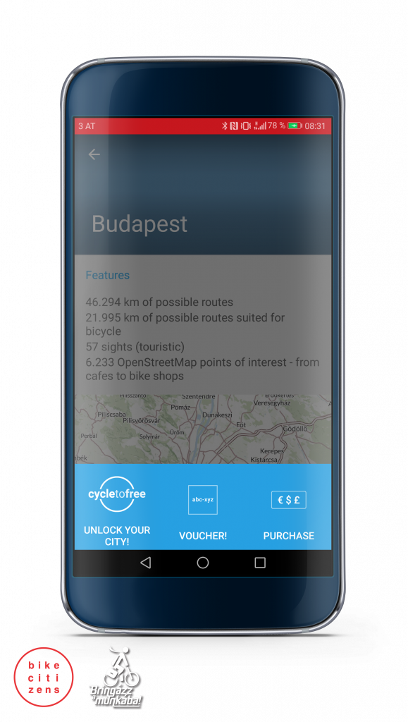 Cycle to free app ungarn citypackage