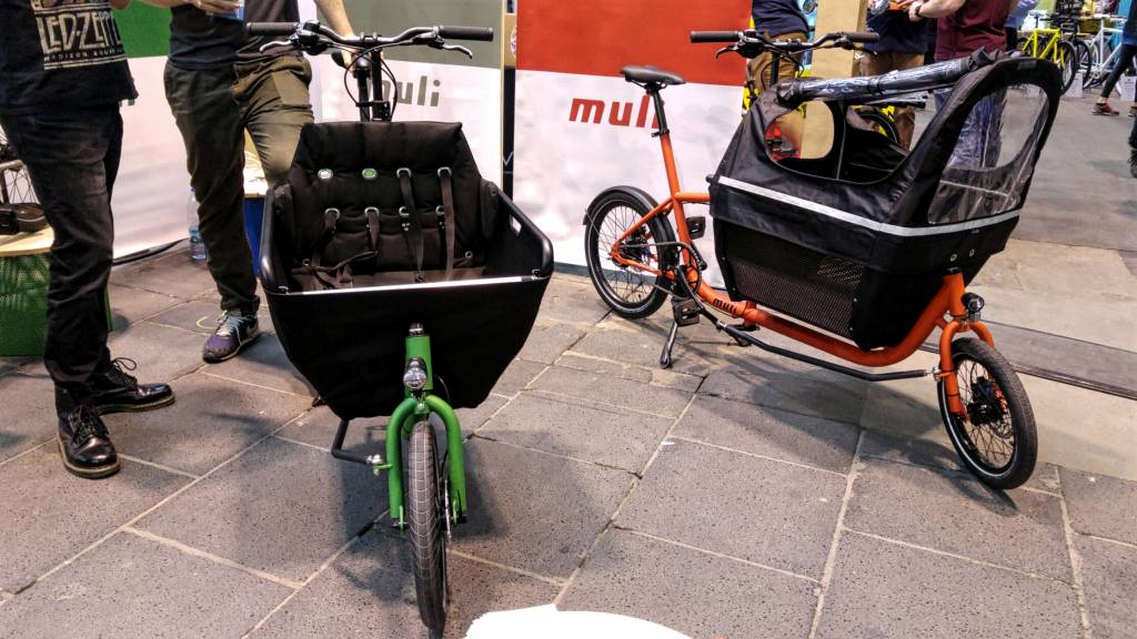 Muli Lastenrad Familienrad Transportrad Cargobike kompakt Kindersitz 