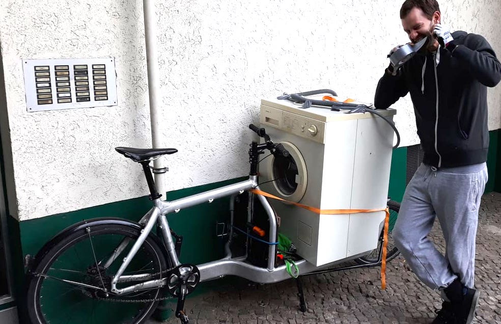 bullitt washing machine cargo bike transport