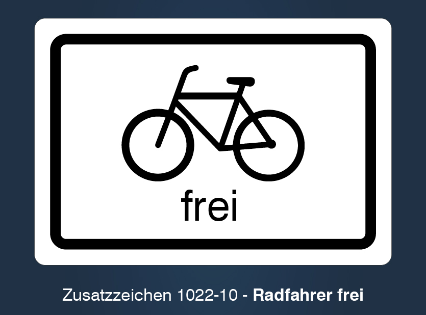 Verkehrszeichen Zeichen Radweg Fahrradstraße Grafik StVZO